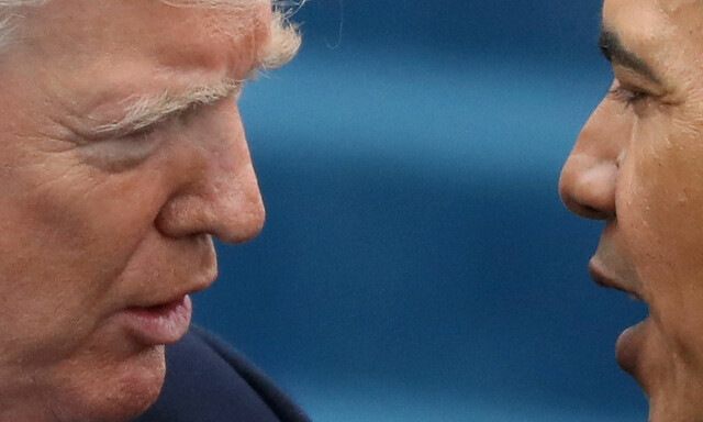 Erkerivalene Trump og Obama møtes til «presidentkamp»